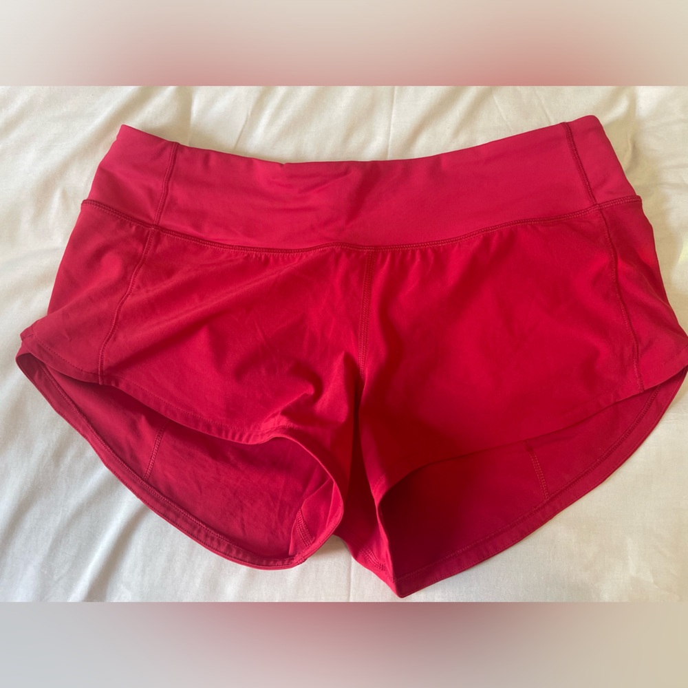 Lululemon Speed Up Low Rise Shorts 2.5” Dark Red